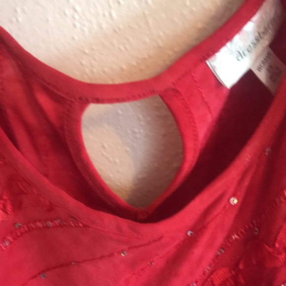 49) DRESS BARN beautifully styled Tank w sequins. - Picture 4 of 7